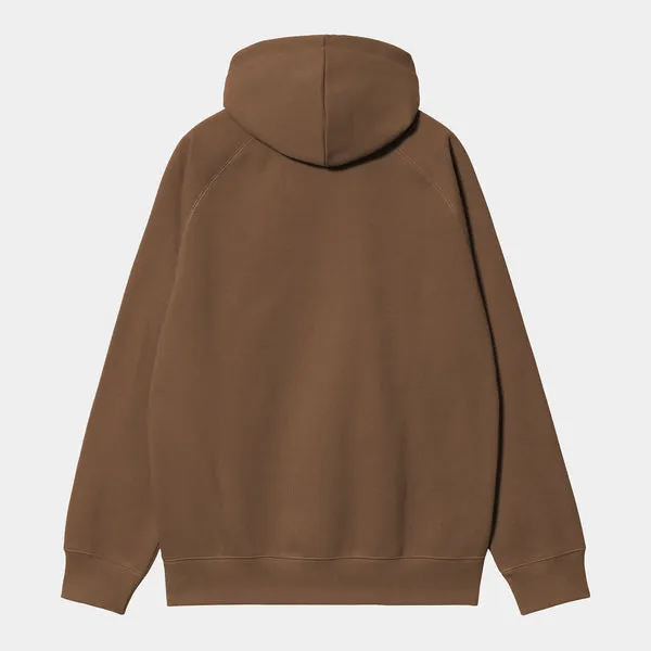 Carhartt WIP Hooded Chase Sweat - Chocolate / Gold
