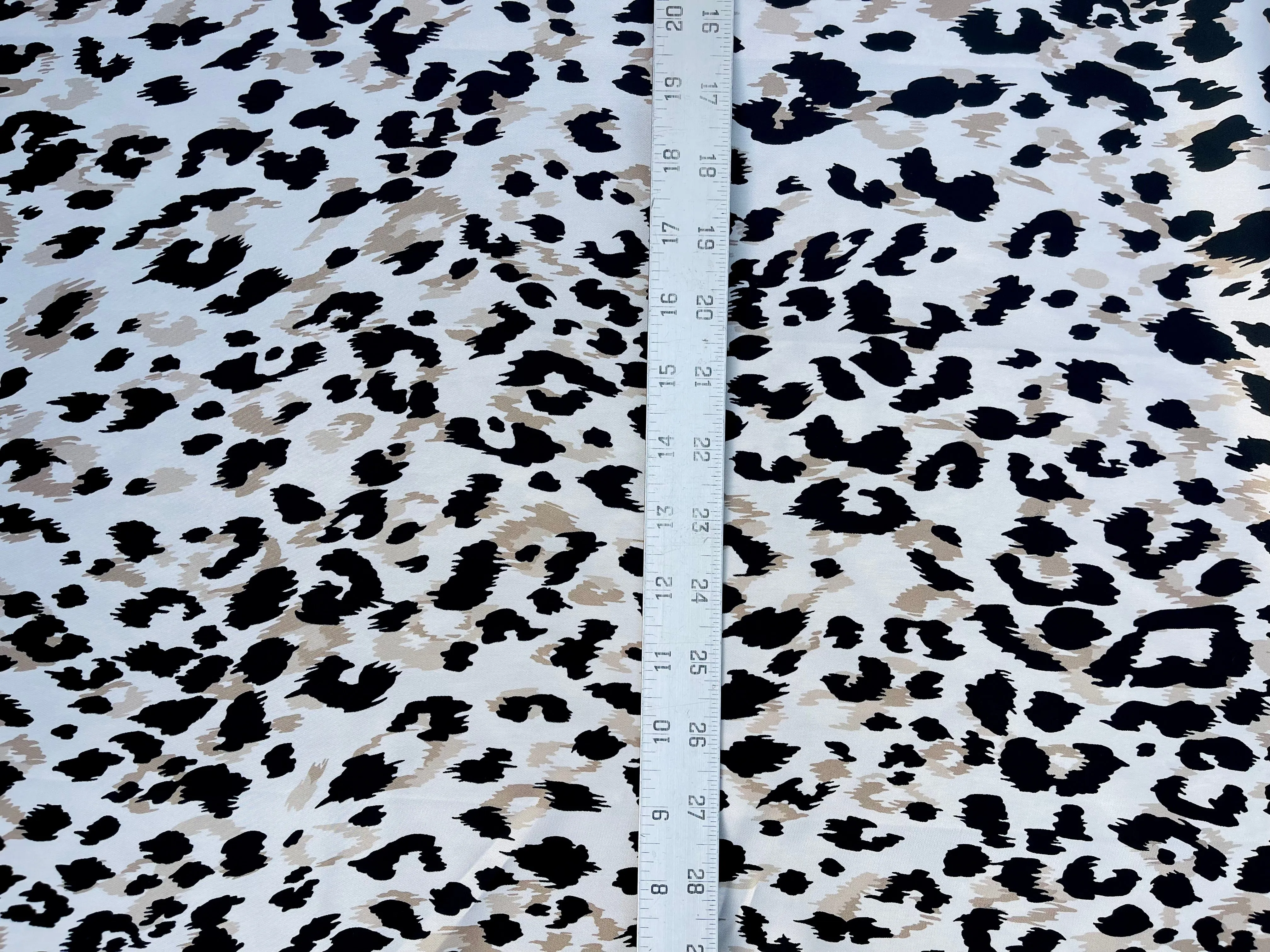 Cheetah satin print  - Lightweight  satin  fabric by the yard -