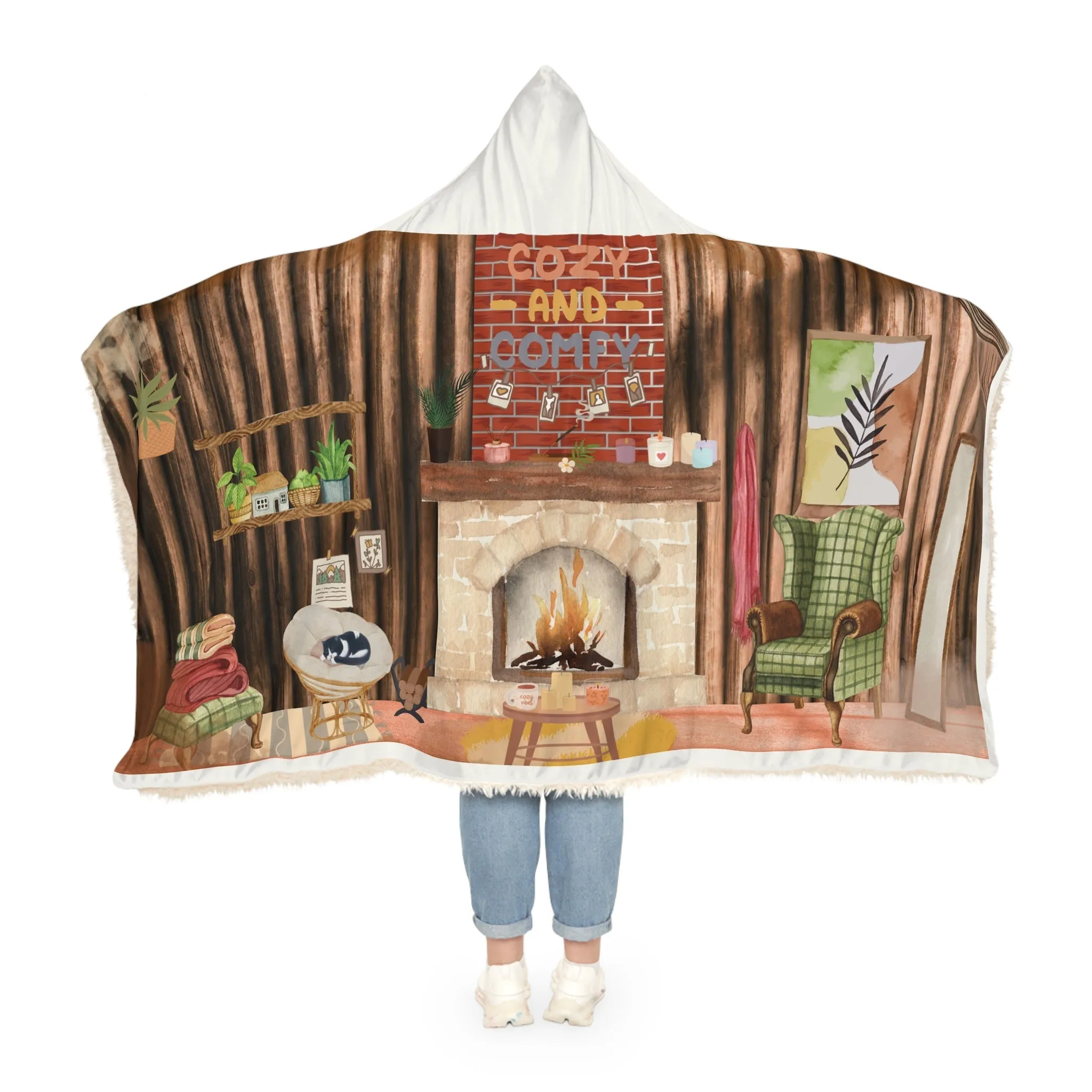 Cozy Hooded Snuggle Blanket - Perfect for Winter Nights and Relaxation