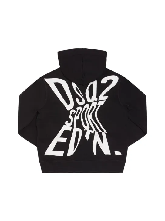 Dsquared2   Printed cotton hooded sweatshirt 