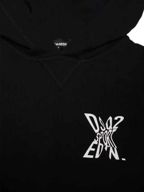 Dsquared2   Printed cotton hooded sweatshirt 