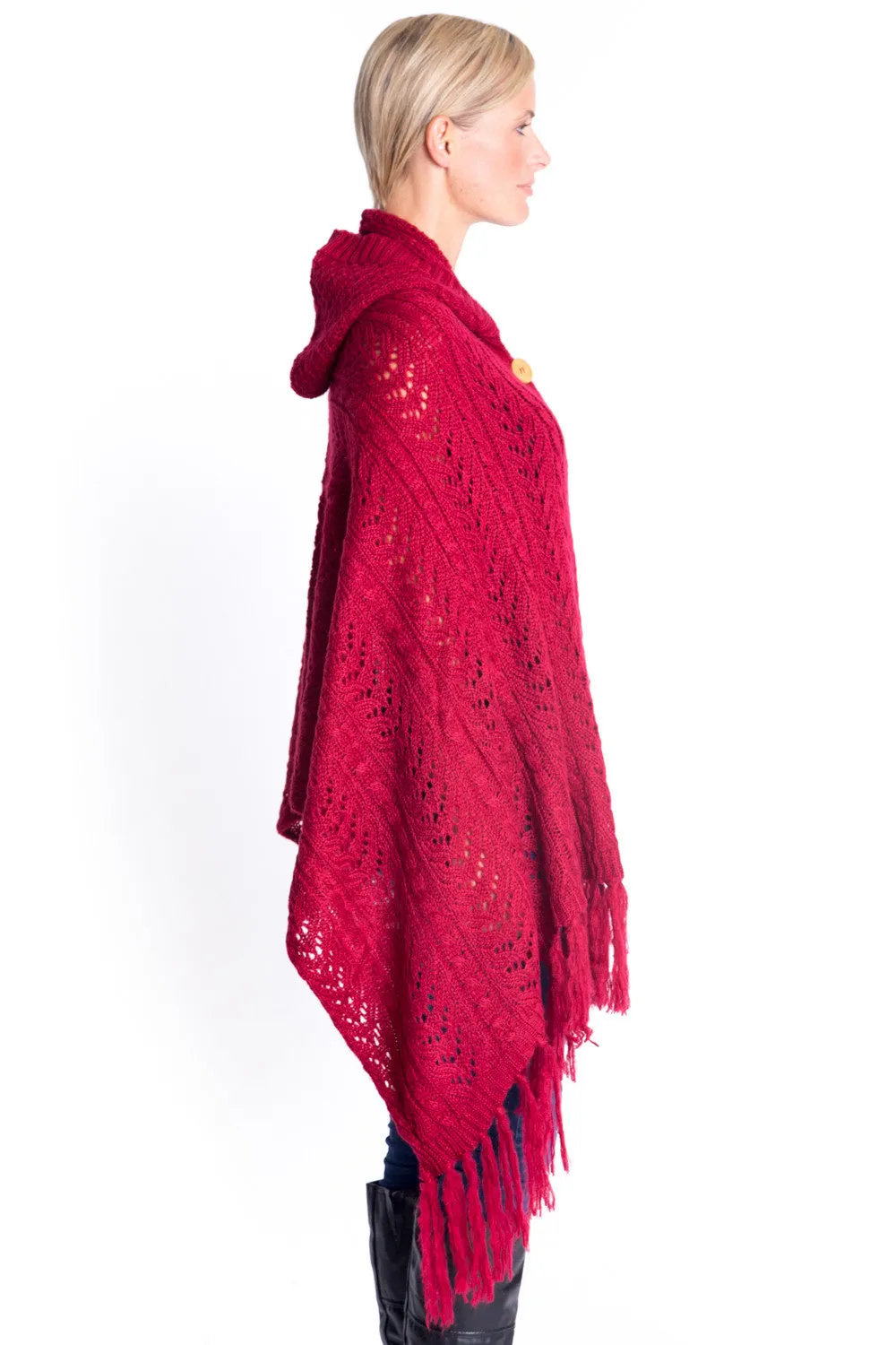 Hooded Gillet in Scarlet