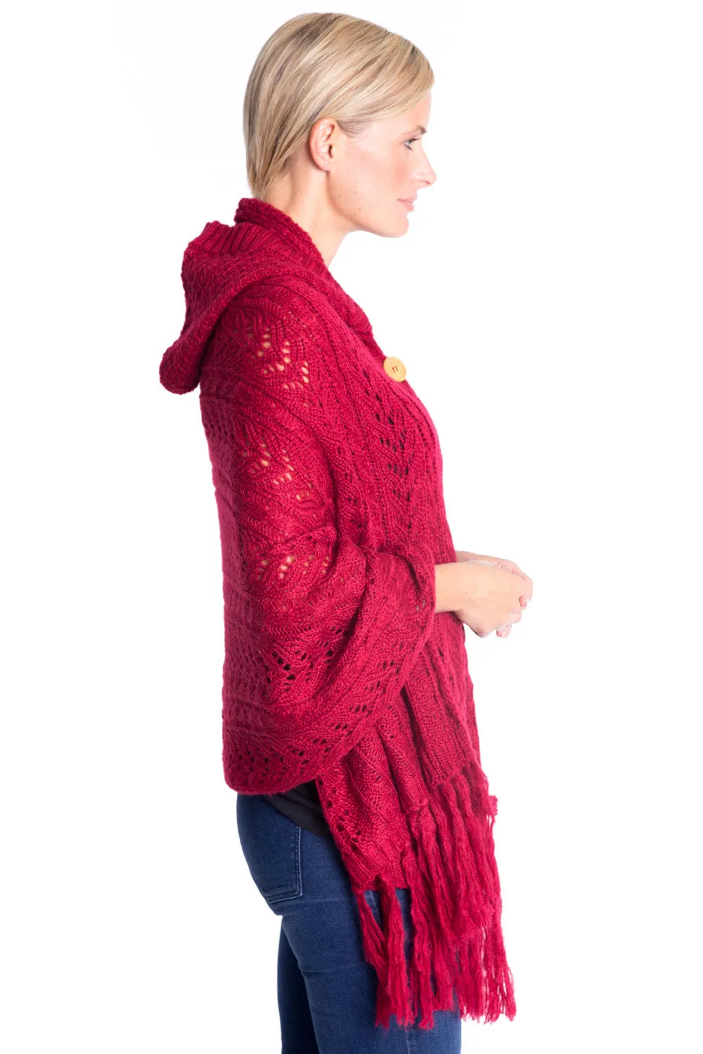 Hooded Gillet in Scarlet