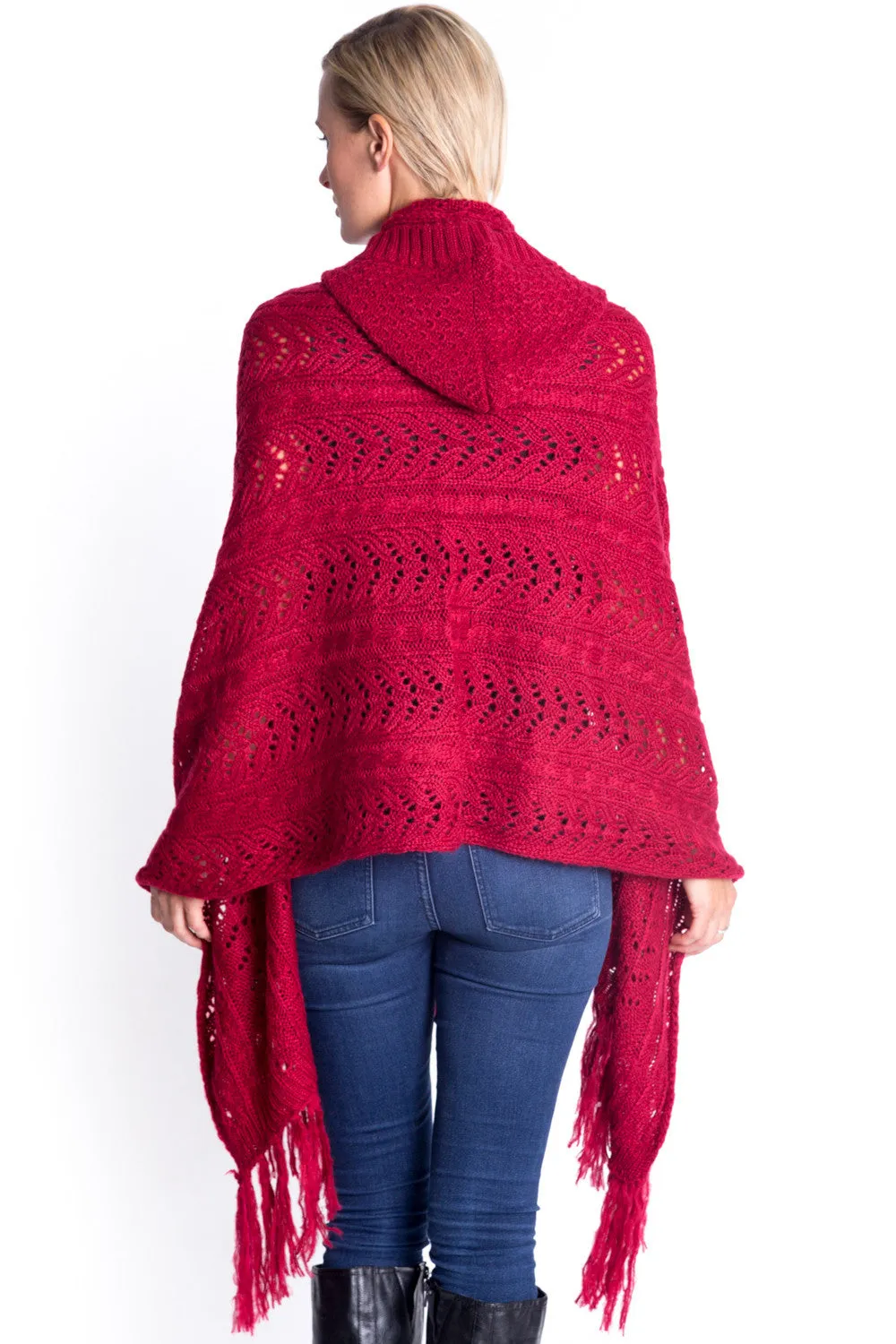 Hooded Gillet in Scarlet