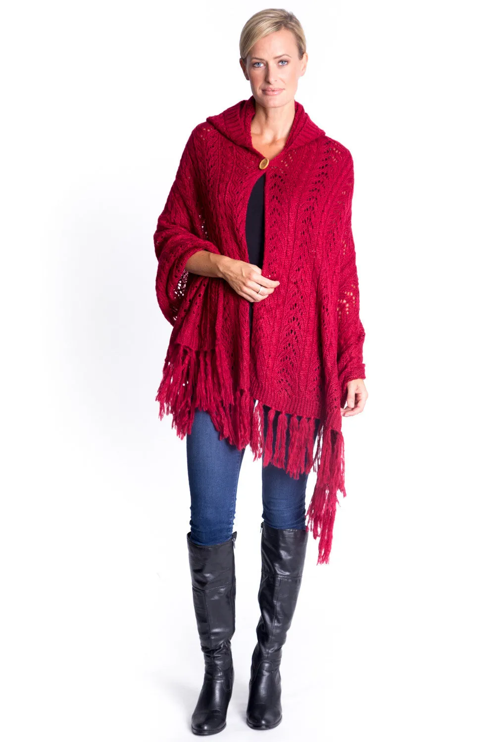 Hooded Gillet in Scarlet