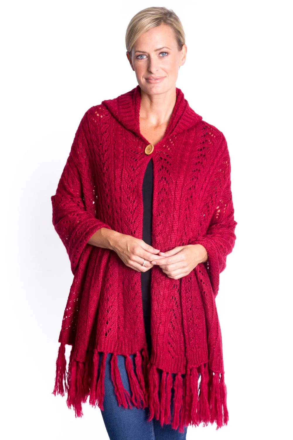 Hooded Gillet in Scarlet