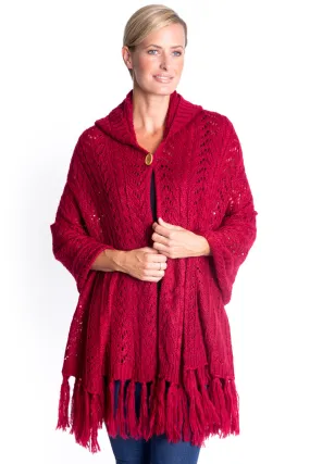 Hooded Gillet in Scarlet