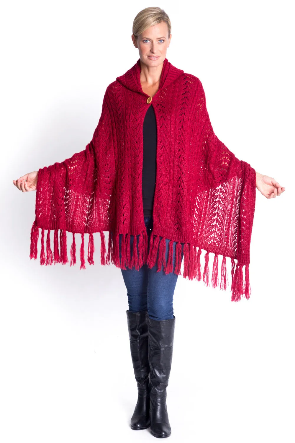 Hooded Gillet in Scarlet
