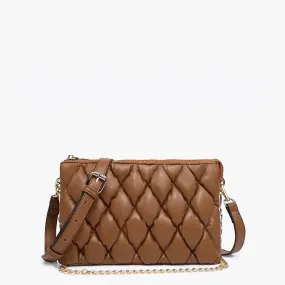 Izzy Quilted Puffer Crossbody with Chain