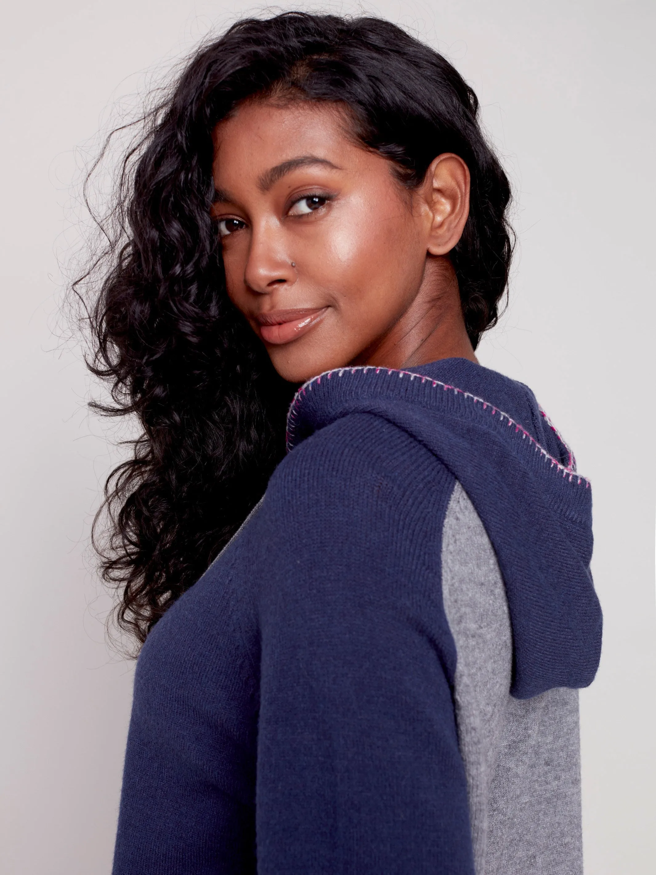 Kangaroo Hoodie Sweater - Navy