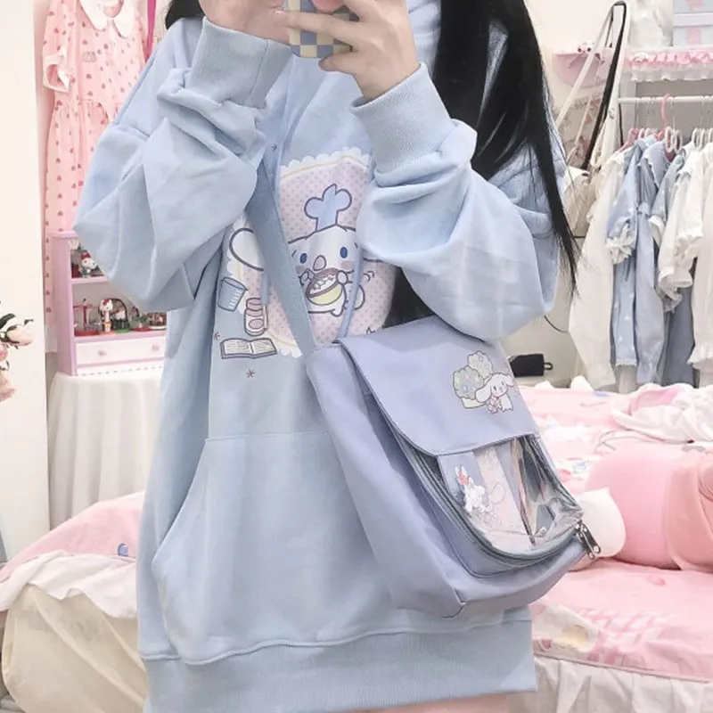 Kawaii Blue Harajuku Cinnamoroll Hoodie