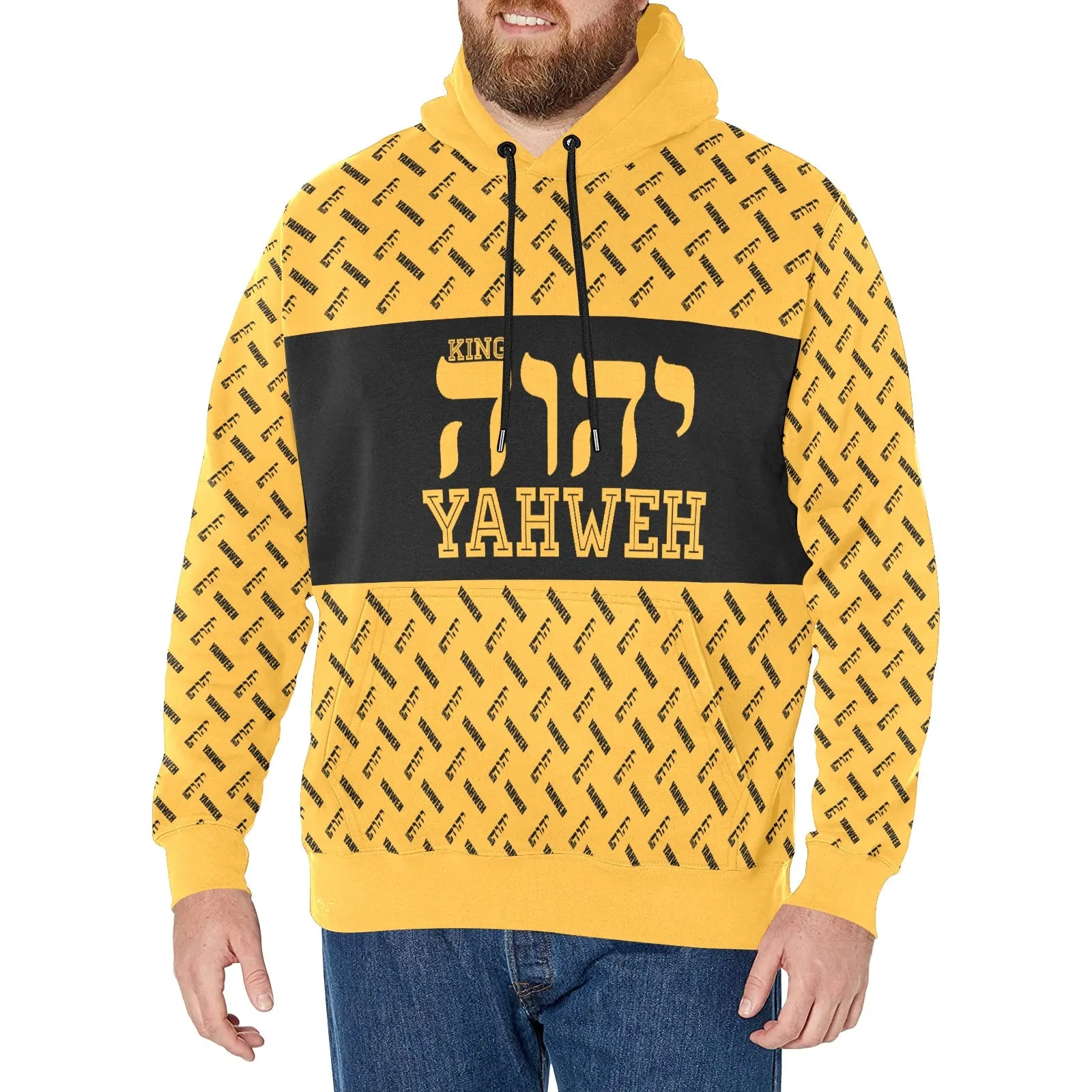 King YAHWEH Swag Men's Long Sleeve Fleece Hoodie