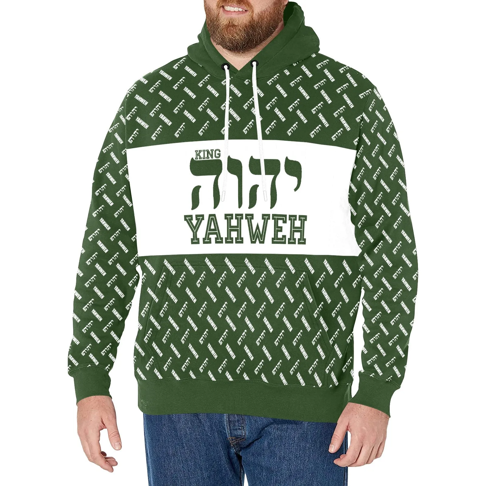 King YAHWEH Swag Men's Long Sleeve Fleece Hoodie