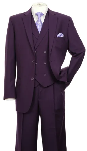 Milano Moda 5702v9-PUR Mens Suit