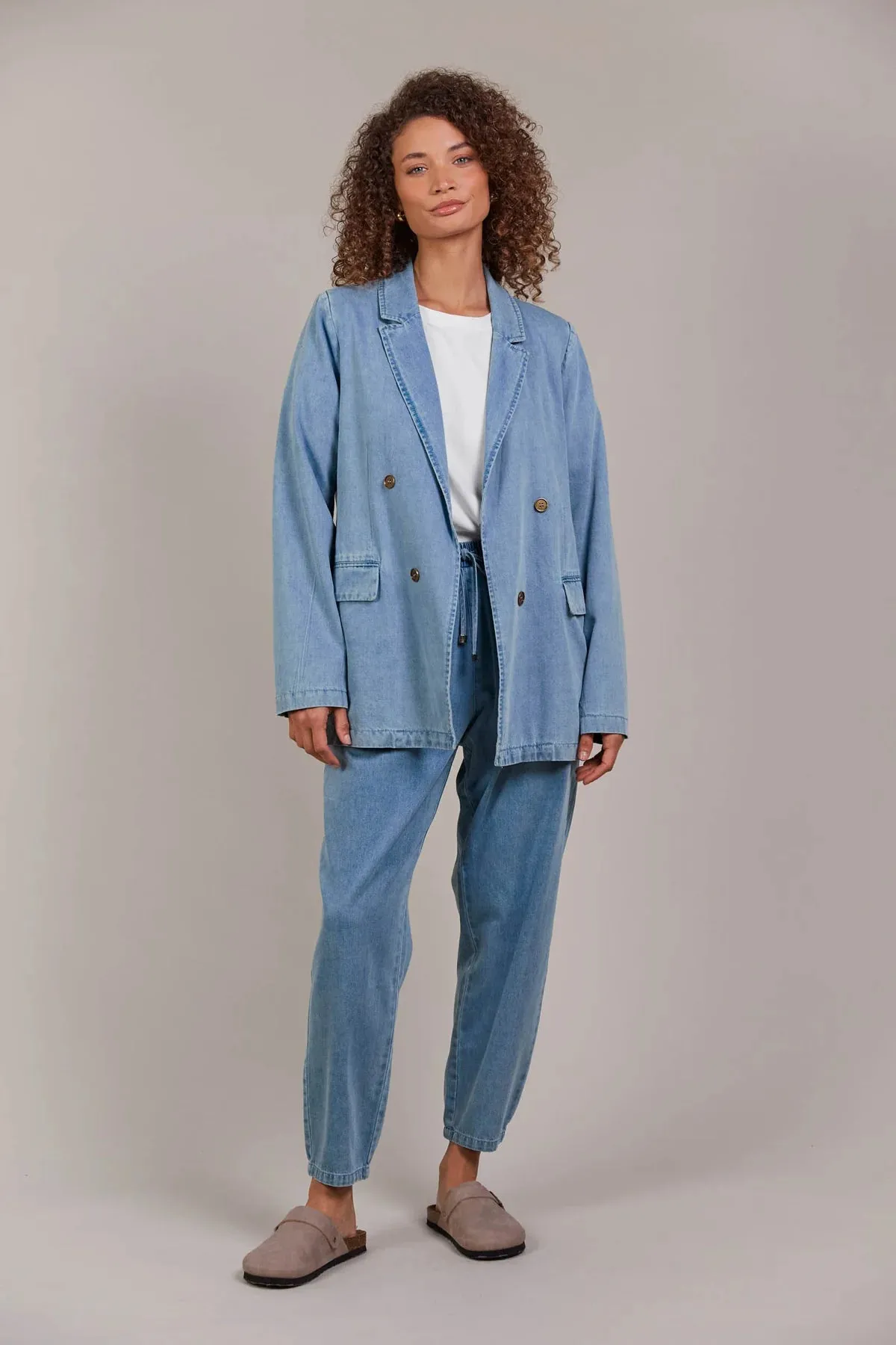 PEPI DENIM BLAZER - DENIM