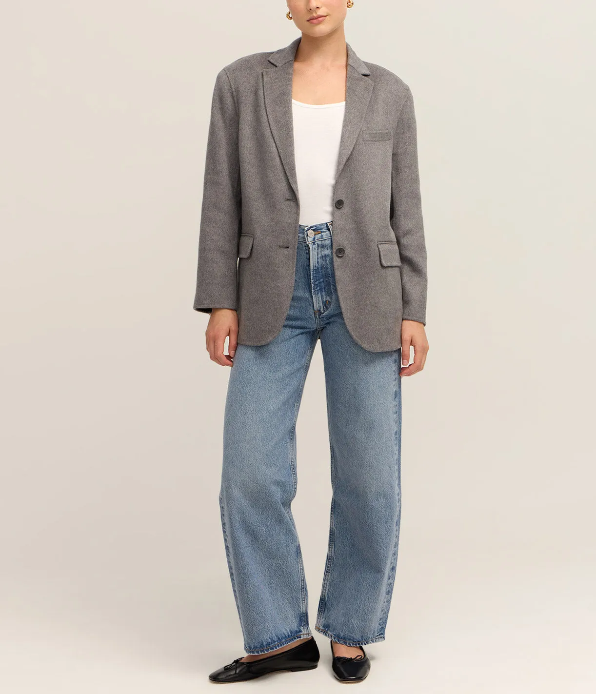 Quinn Blazer in Heather Grey Melange