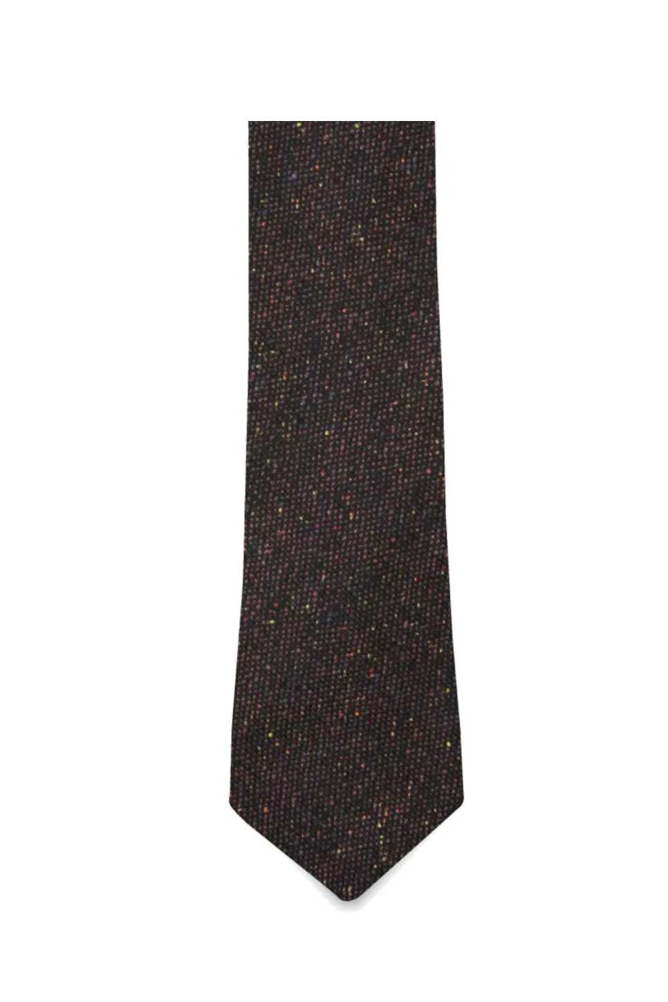 THE COLIN TIE Burgundy Tweed