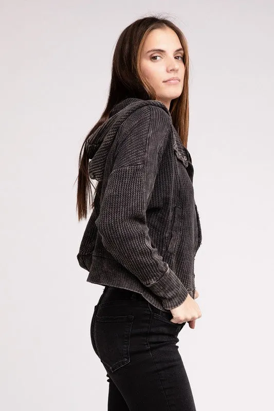 Waffle Hooded Jacket