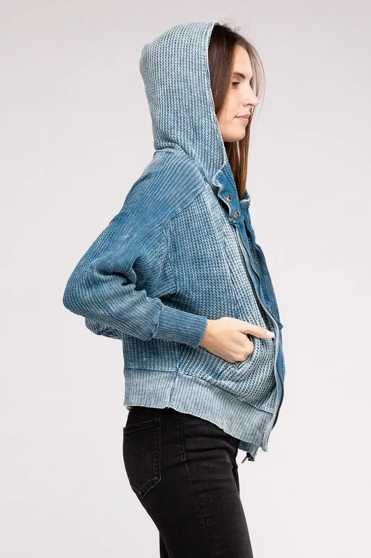 Waffle Hooded Jacket