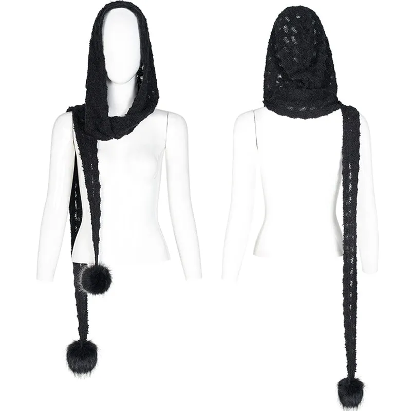 WS-448WJF Gothic hooded scarf
