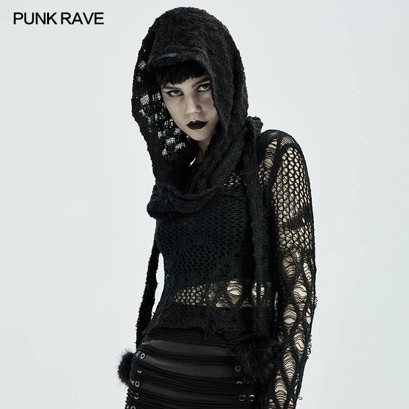 WS-448WJF Gothic hooded scarf