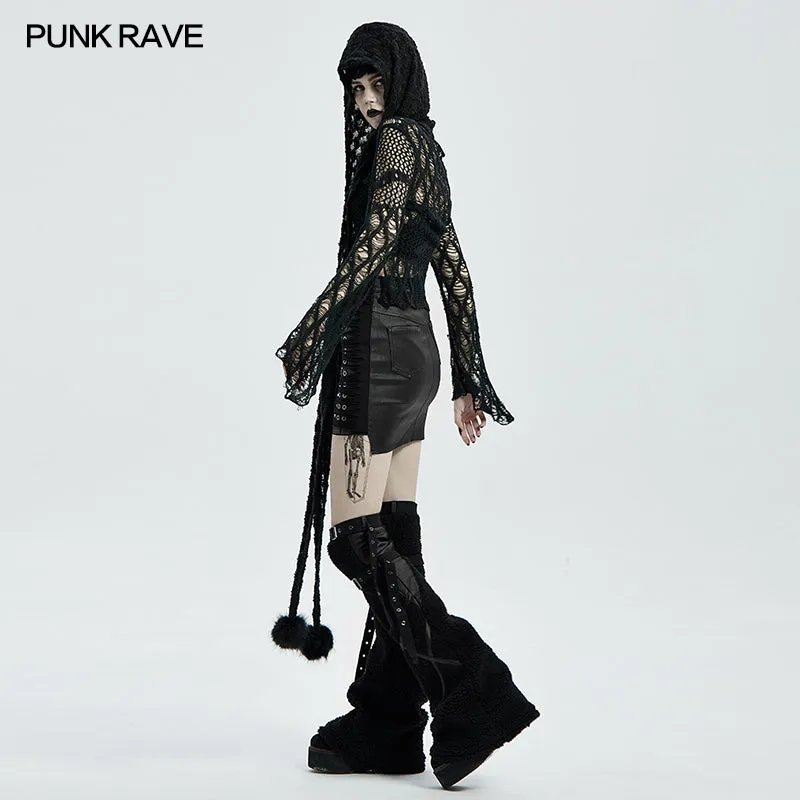 WS-448WJF Gothic hooded scarf